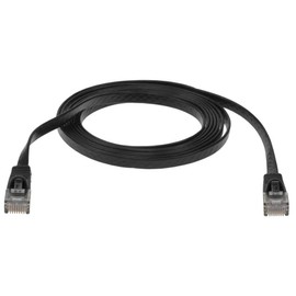 6 ft Cat 6 Unshielded (UTP) Flat Ethernet Network Cable - Black