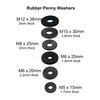 6x Rubber Penny Washers M5, 5.4mm Inner Diameter x 15mm
