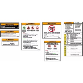 Unbranded Arctic Cat Warning Labels ATV Decal Kit 4x4 DOUBLE RIDER
