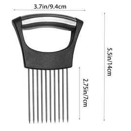 Vyooxcy Stainless Steel Onion Holder for Slicing ，Meat Tenderizer，Fruits Veg Meat Onion Cutter for Slicing and Storage of Avocados Lemon Potato Tomato and Other Meat Stalking Fork