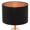 EGLO table lamp, steel, E14, copper, black, 16.5 x 16.5