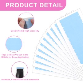 YQQYG 120 PCS Wig Tape Strips, Wig Tapes for Lace Wigs, Double Sided Extra Strong Hair Wig Tape, Invisible Wig Tape for Wigs Toupees Hair Pieces and Hair Extension