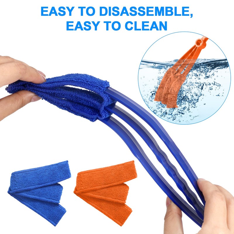 2 in 1 Window Blind Cleaner Duster Tool,Dual Brush Head,with