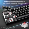 DIERYA 60% Mechanical Keyboard, DK61se Wired Gaming Keyboard with Red