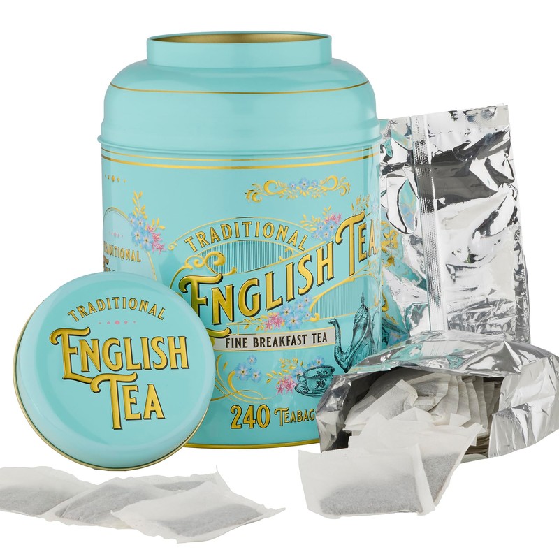 New English Teas Vintage Victorian Tea Tin with 240 English