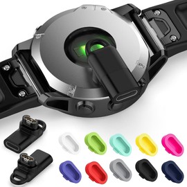 For Miimall Garmin (2 Adapters + 10 Dustproof Plugs) Approach S70, Forerunner 965, 945, 265, vivosmart5, ForeAthlete745, 55, 265, Venu Sq 2, Fenix, Approach S62, Instinct 2, 2S, ForeAthlete 245 /745 /