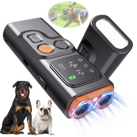 YOUSHEME BarkGuard - Bark Guard Anti Barking Device for Dogs, 2024 New Dog Bark Deterrent Device with HD Display and LED Flashlight, Stop Bad Behavior Without Yelling or Swatting,Rechargeable