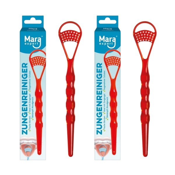 2 x Tongue Scrapers for Tongue Cleaning (2 in 1)