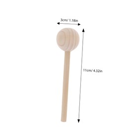 STOBOK 10pcs Pine Wood Craft Sticks Hardwood Dowels DIY Supplies Wooden Bead Sticks Unfinished Rods