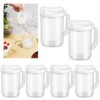 6 Pack Early Learning Kids Easy Pouring Mini Pitchers Clear