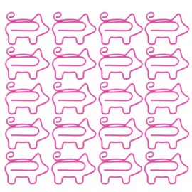 NUOBESTY Pack of 100 Paper Clips, Funny Paper Clips, Stationery Clips for Children, Students, Planner, Office, School, Document Organising, Supplies (Pink)