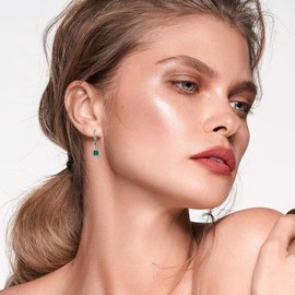 URONE Celtic Knot Four Clover Earrings 925 Sterling Silver Celtic Knot Green Clover Drop Dangl Earring Lucky Clover Jewellery Gifts For Women