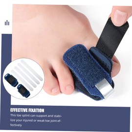 minkissy 2pcs Comfortable Toe Splint and Fractured Toe Strap Set Adjustable Support for Sprains Dislocations and Injuries Suitable for Active Recovery and Rehabilitation