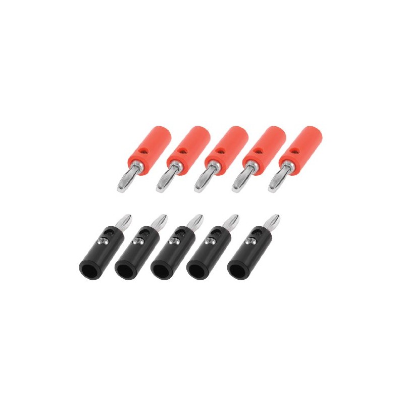 uxcell a13051400ux0579 Plastic Shell Audio Speaker Cable Banana Connector Black