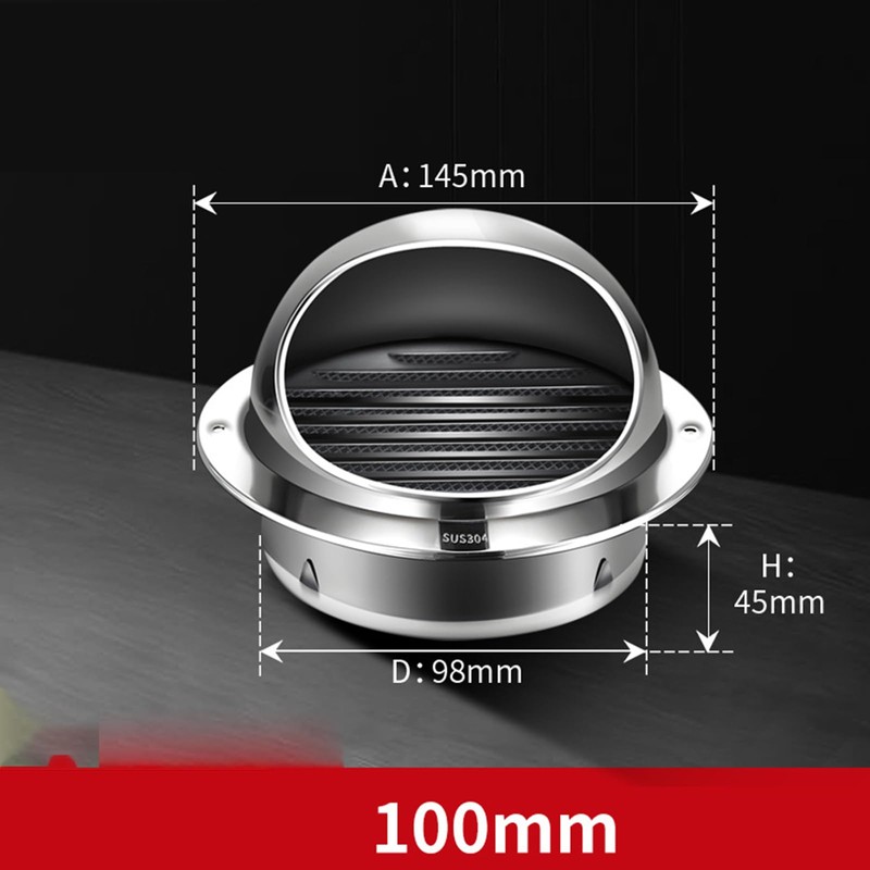 Leliafleury Stainless Steel Air Vent Cover Round Ventilation Grill Cover