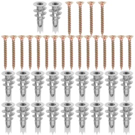 iplusmile Drywall Anchor and Screw Kit 20 Sets Self-Tapping Wall Mounting for Lights Mirrors