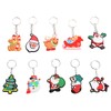 Jomnvo 60 PCS Christmas Keychain Ornaments Santa Claus Snowman Christmas