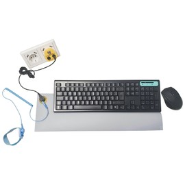 Minadax ESD Anti-Static Mat 52 cm x 8 cm with Cuff + Extension 2.4 m + ESD Plug Connection Left