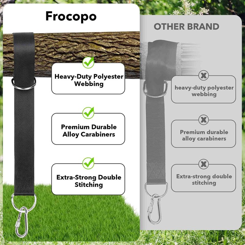 Frocopo Tree Swing Strap Hanging Kit, 5FT Extra Long Tree