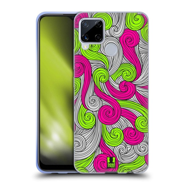 Head Case Designs Neon Pink Und Grün Lebhafter Wirbel Soft