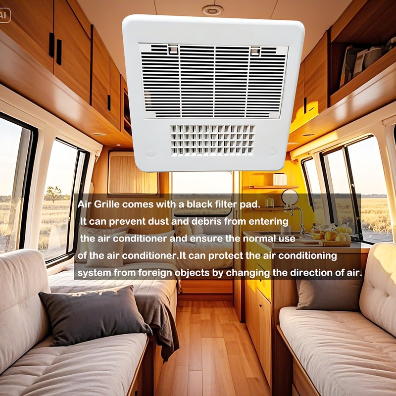 RV A/C Ducted Air Grille for Dometic 3104928.019 with Filters,