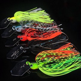 Njord Kalastus Chatterbait Artificial Bait Set of 5 in Box 15 g and 10 g Selectable | Crankbait Jig Spinner Fishing Lure Pike Perch Bait Zander Bait Pike Bait Chatterbaits Spinbait (New: 10g)