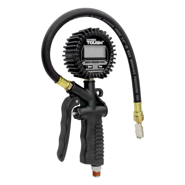 Unbranded Hyper Tough 1/4" Digital Tire Inflator Gauge with 16-inch