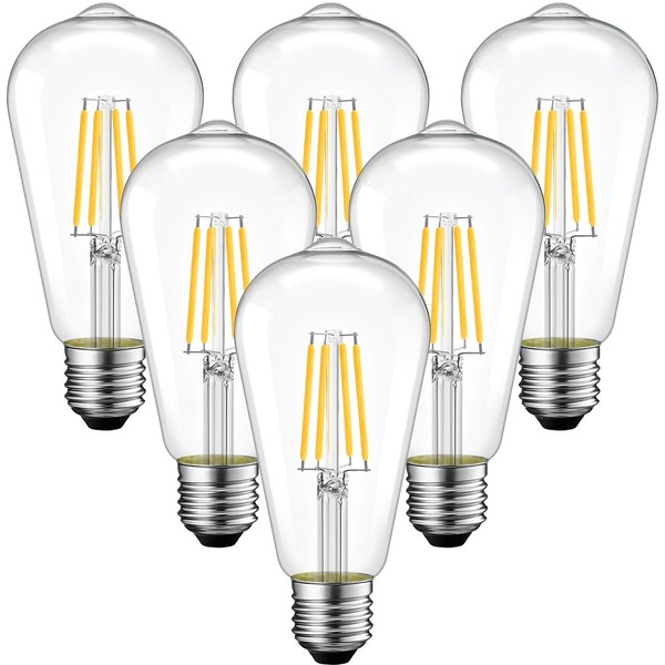 ANWIO ST21 LED Filament Bulb 11W(75 Watt Equivalent) Dimmable 2700K