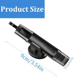 ZOKJSW Car Safety Hammer, 1-Piece Set Emergency Hammer with Seat Belt Cutter, 2 in 1 Seat Belt Cutter, Safety Hammer with Belt Cutter, Emergency Hammer for Car, Bus (Black)