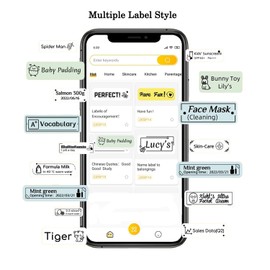 OROSAUR Label Maker Tape, Yellow Continuous Paper Label Printer Tape Roll Waterproof Self-Adhesive Labels Tape Refills for HP1 Label Maker DIY Labeling Tape Replacement Labels 0.42 inch x 21' (2PCS)