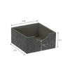Household Essentials Graphite Small Square Organizer Boxes for Storage |