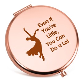 Dance Gifts Compact Mirrors Dance Lovers Gift Recital Gifts for Dancer Inspirational Gift Folding Makeup Mirror for Women Girls Female Daughter Sister Best Friend Birthday Appreciation Graduation