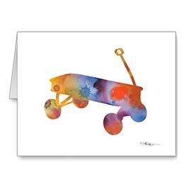 DJ Rogers Fine Art Radio Flyer - Set of 10 Note Cards With Envelopes