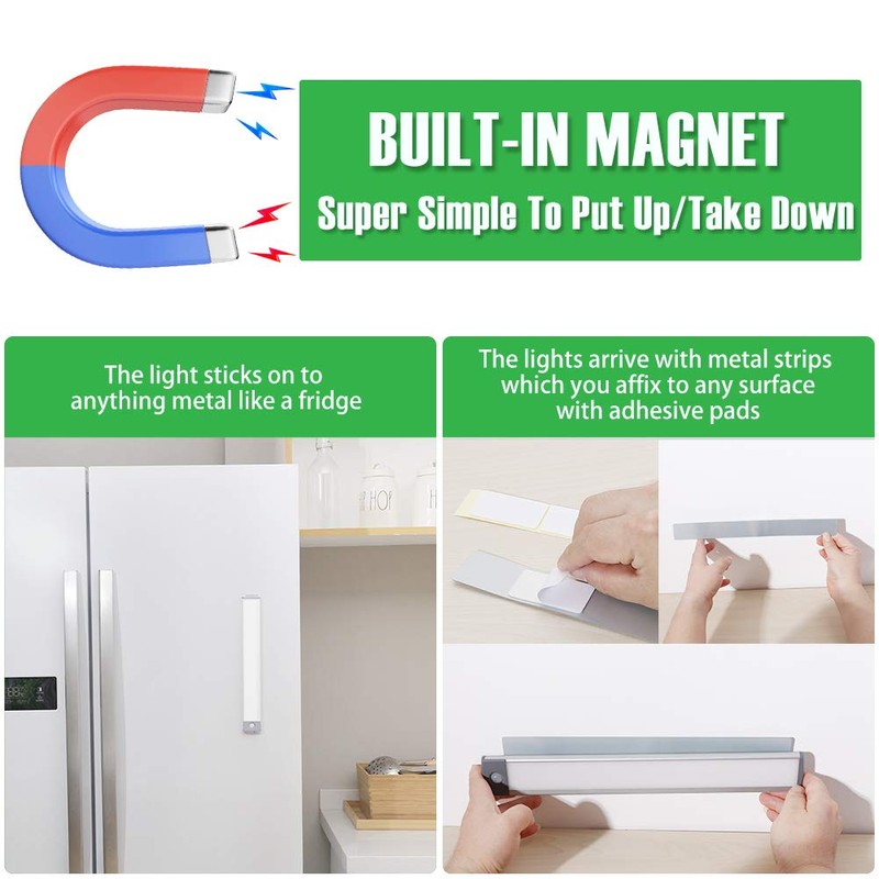 Rechargeable Motion Sensor Led Lights Ultra Thin Softer Under Counter