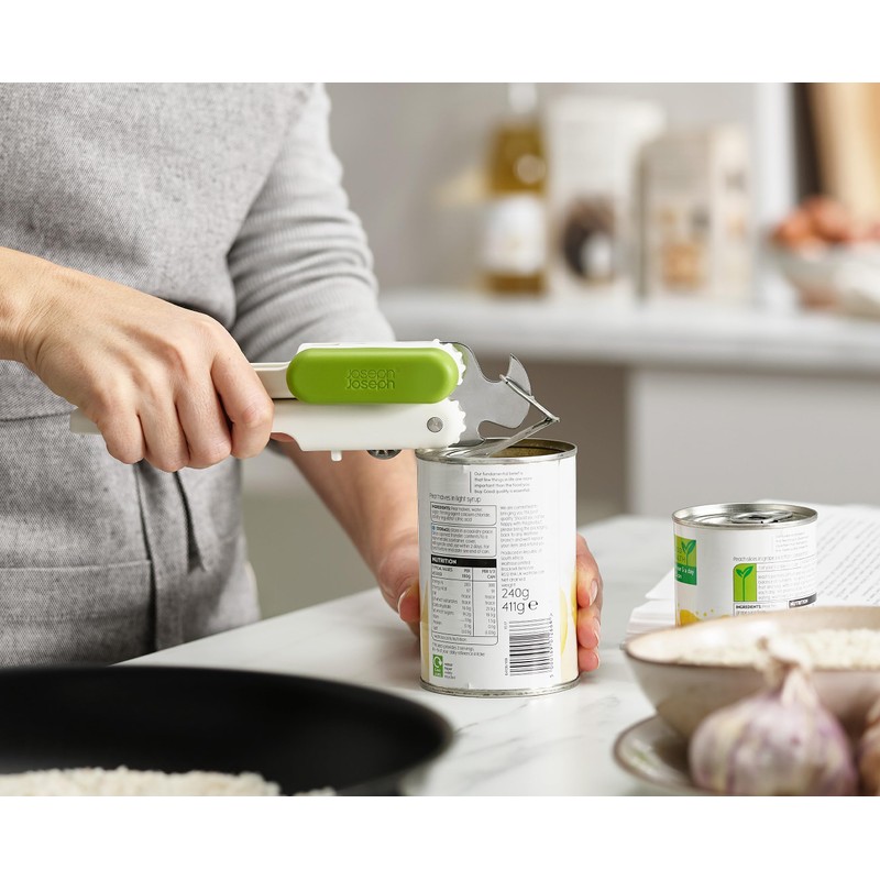 Joseph Joseph Duo 3-in-1 Can Opener, White/Green