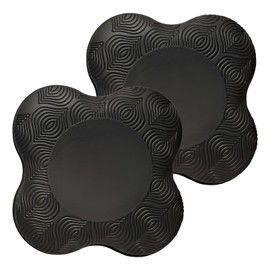Charmoon Yoga Mat, Training Mat, 2 Pieces, Small, Thick, Knee, Elbow, Painless, Compact, Portable (Black)