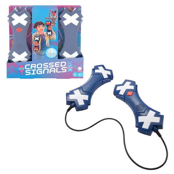 Mattel Games ​Crossed Signals Electronic Game with Pair of Talking Light Wands, Play Solo or with Up to 4 Players, Move Wands Up
