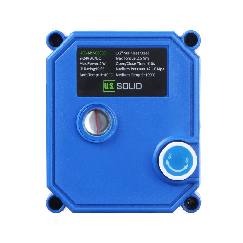 Motorized Ball Valve- 1/2" Stainless Steel Ball Valve with Manual