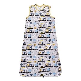 Little Tots Baby Sleep Sack, 100% Cotton Baby Swaddle Transition Wearable Blanket, Sleeveless Sleeping Bag 2-Way Zipper