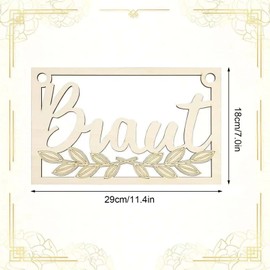 2 Chair Signs Wedding, Bride and Groom Wooden Signs for Chair, Chair Garlands, Chair Hangers, Wedding Chair Signs for Wall, Photo Props, Wedding Decoration, Anniversary Decoration