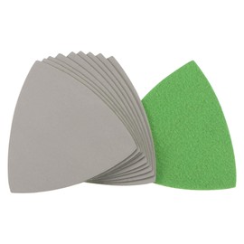 sourcing map Triangular Sandpaper Hook and Loop Triangle Sanding Pad Fit 3-1/2" Oscillating Multi-Tool Silicon Carbide for Wet/Dry Use 3000 Grit 10pcs