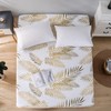 Fitted Sheet 160 x 200 cm - Gold Leaves Pattern