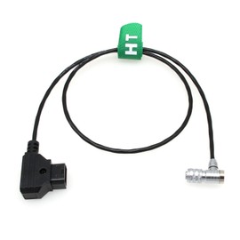 HangTon Power Cable for Blackmagic BMCC 6K, Pocket Camera BMPCC 4K 6K 6K Pro, D-Tap to Right Angle 2-pin, 60cm