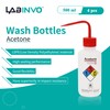 LABINVO 4pcs of Acetone Wash Bottles, Vol.500ml (17oz), Narrow Mouth,