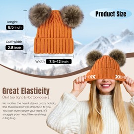 Arctic Paw Winter Beanie Hat for Women Pom Pom Beanie