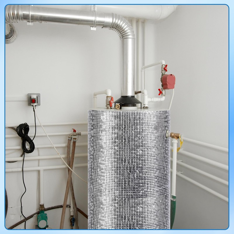moonoom Water Heater Blanket Insulation Wrap,9.8ftx 15.7in Aluminum Foil Hot