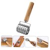 ABOOFAN Stainless Steel Roller Meat Tenderizer Tool Wood Handle Simple