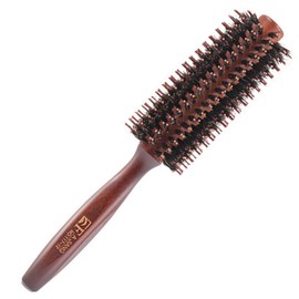 Wooden Round Hair Brush Natural Boar Bristle Hairbrush Anti Static Hairbrush for Hair Styling, Curling, Drying, Adding Hair Shine and Volume (Large)