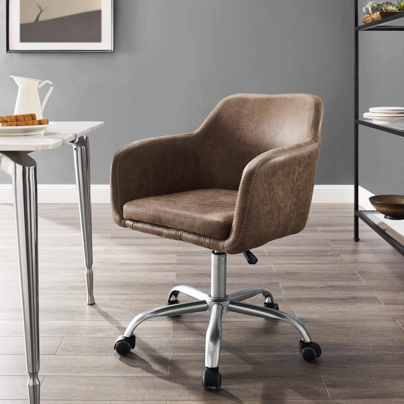 Linon Rylen Office Chair Silver