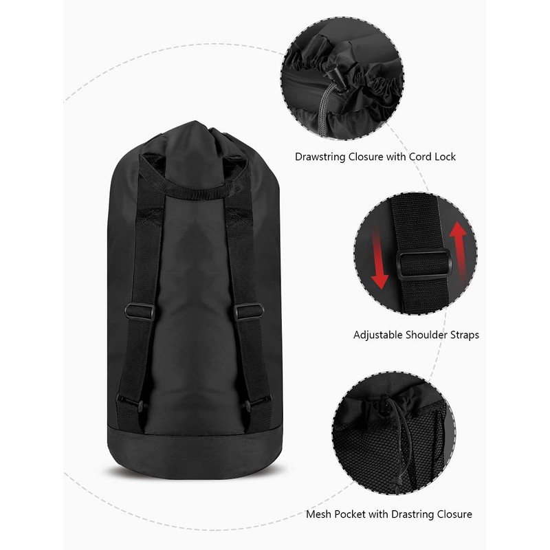 Dalykate Backpack Laundry Bag, Laundry Backpack with Shoulder Straps and